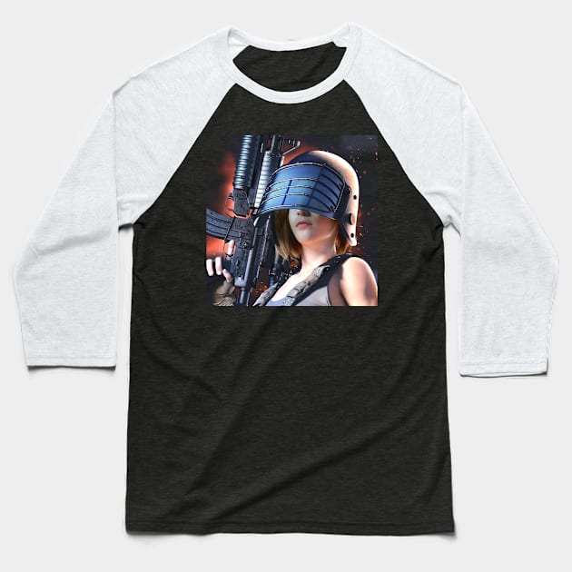 the women sodier Baseball T-Shirt by marcandsgn